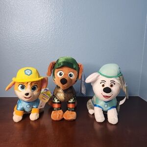 Paw Patrol Plush Toys Set Of 3 - Blue, Yellow, Green